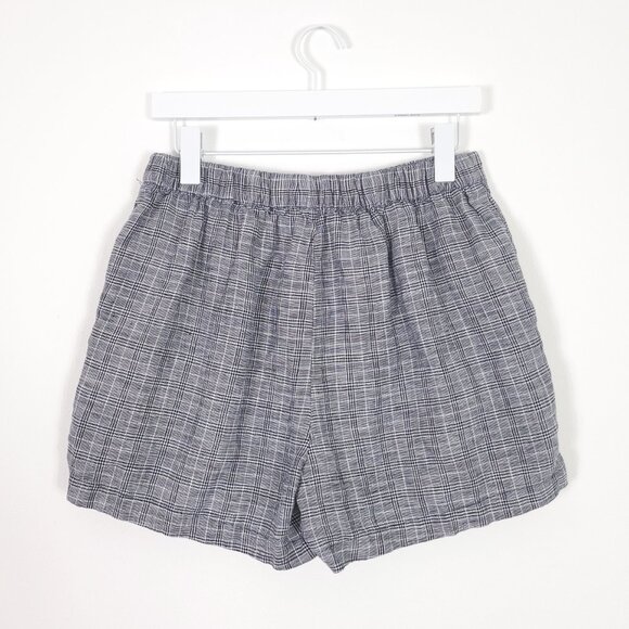 Ellen Tracy Linen Plaid Shorts - Picture 6 of 6